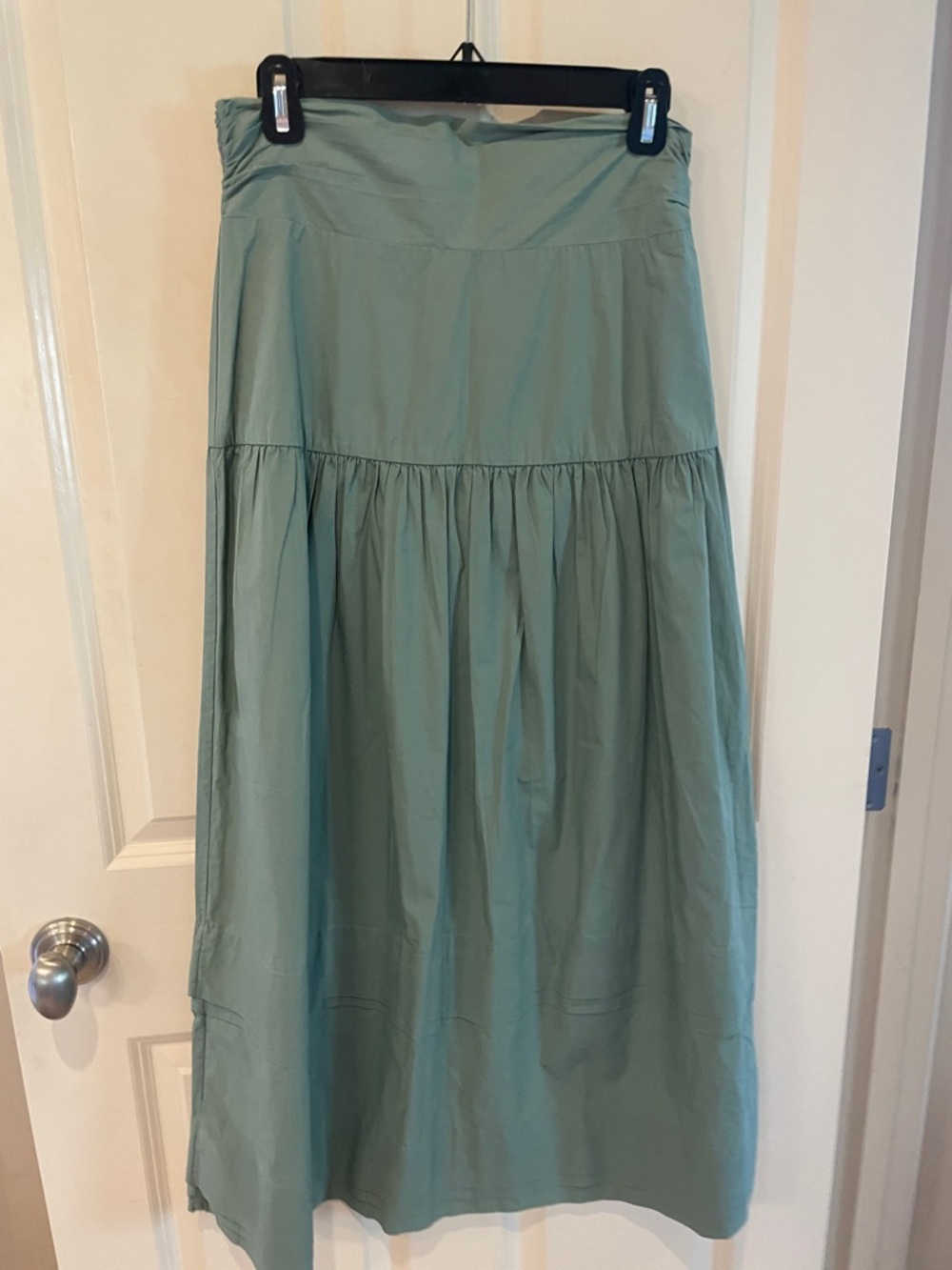 SHEIN 100% Cotton Sage Green Puff Sleeve Midi Matching Set - Picture 4 of 6